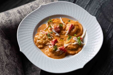 Равиоли с крабом