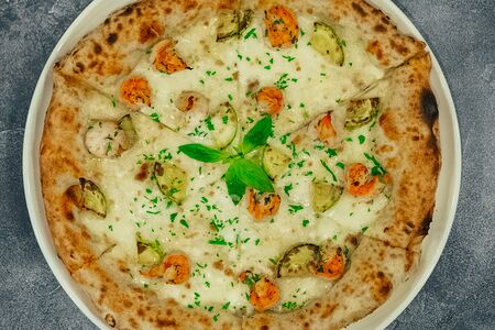 Креветки и цукини