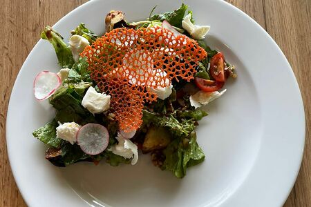 Салат с баклажанами и сыром моцарелла