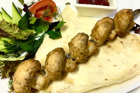 Шампиньоны на гриле