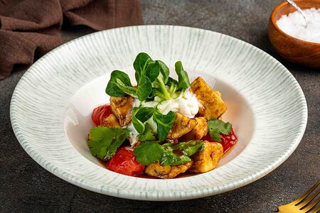 Хрустящий баклажан со страчателлой