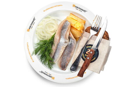 Закуска по-сибирски сельдь