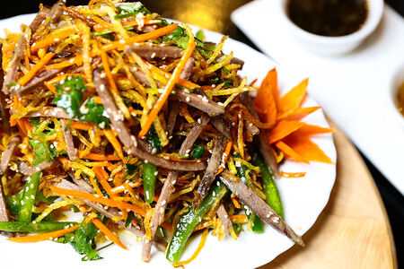 Салат картофельный с говядиной