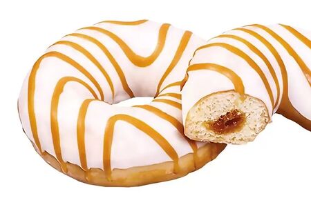 Донат пончик с карамельной начинкой