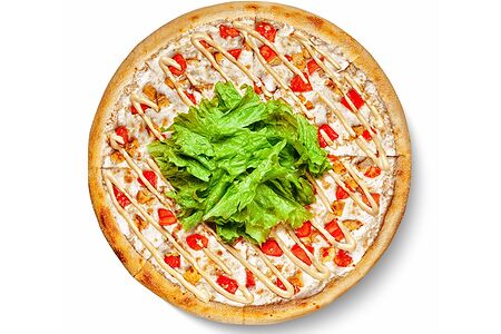 Пицца Цезарь на тонком тесте