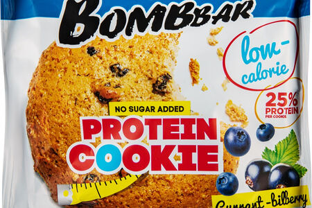 Протеиновое печенье Bombbar Смородина-черника неглазированное Без сахара