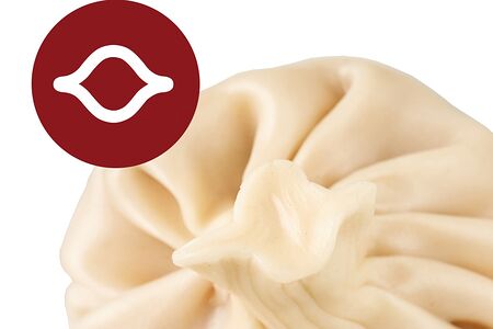 Хинкали с бараниной и зеленью