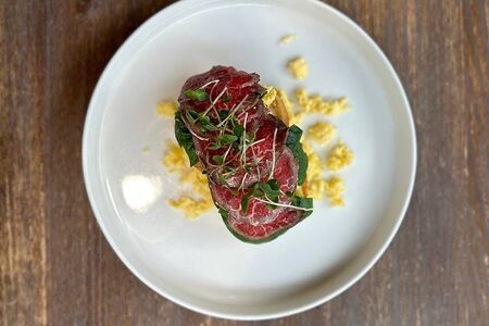 Скрембл с лососем или с ростбифом