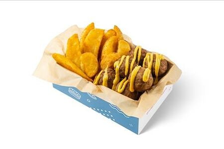 Ланч с фрикадельками и горчичным соусом