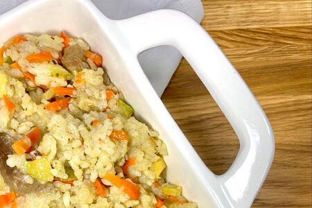 Плов с индейкой и цукини