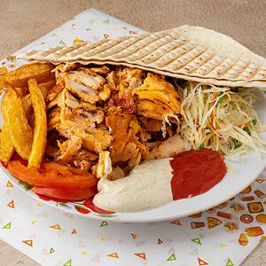 Шаурма на тарелке