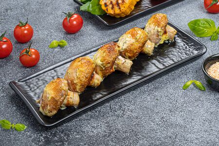 Грибы на мангале