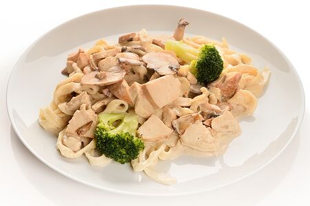 Лапша вок с курицей и грибами