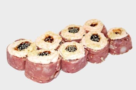 Ролл сытный, запеченный под сырным соусом