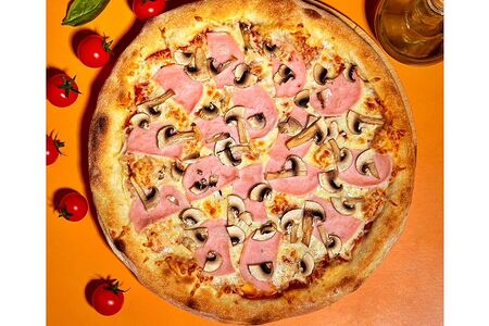 Грибы и ветчина