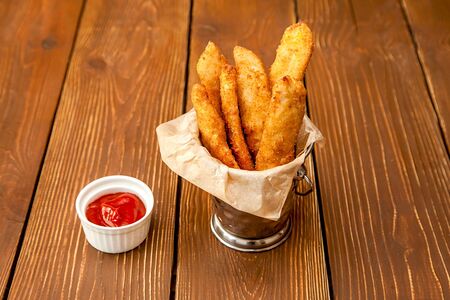 Куриные пальчики с кетчупом