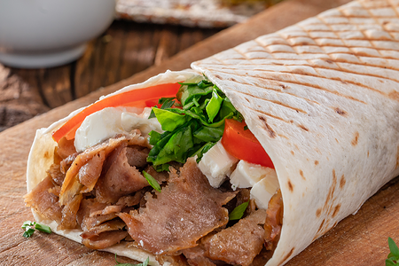 Шаурма гигант в обычном лаваше