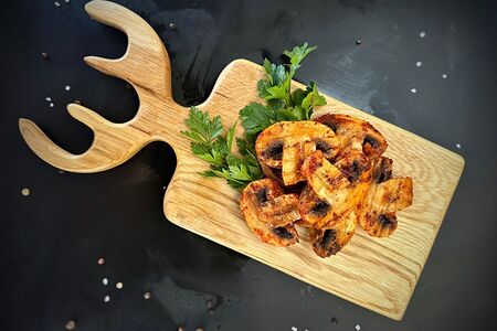 Грибы на мангале