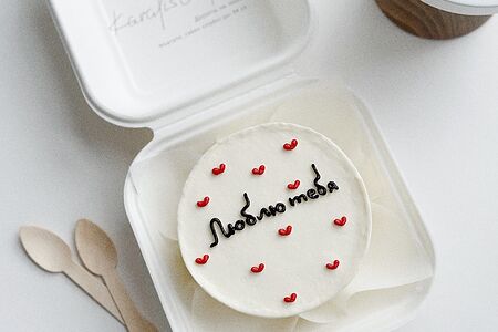 Бенто-торт Люблю тебя Сердечки