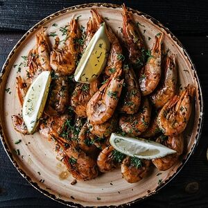 Королевские креветки на углях