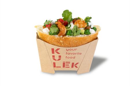 Креветки, авокадо, йогурт