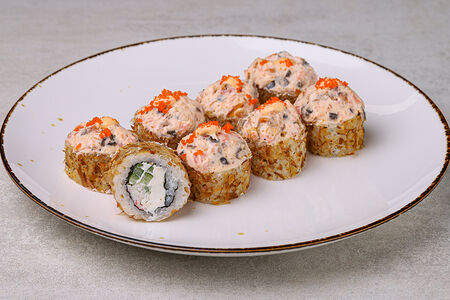 Ролл острый с лососем и угрём