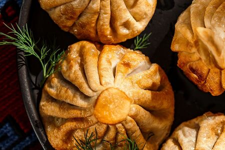 Жареные хинкали с сыром