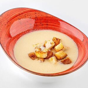 Сырный крем-суп с гренками