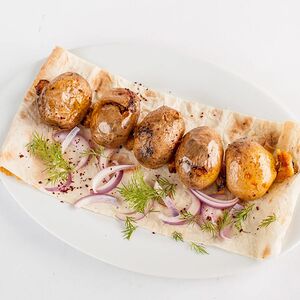 Шампиньоны на мангале