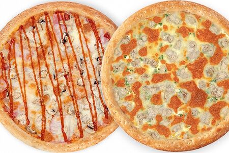 Комбо 2 пиццы Барбекю и Сочная курочка