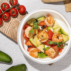 Салат с креветками и авокадо