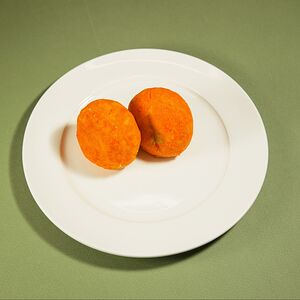 Биточки морковные с вишней 