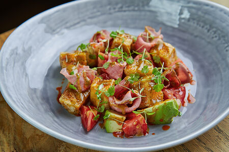 Ростбиф с баклажаном стир-фрай