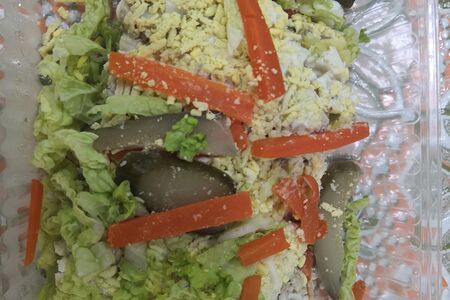 Мимоза со скумбрией