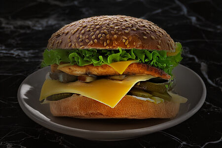 Стейк-бургер с курицей