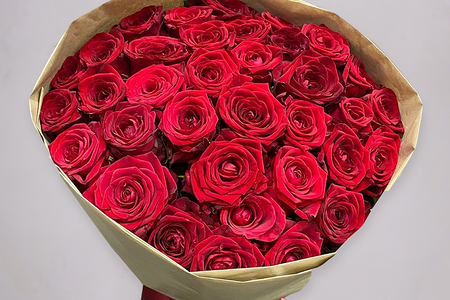 Букет цветов 35 роз Страстная любовь