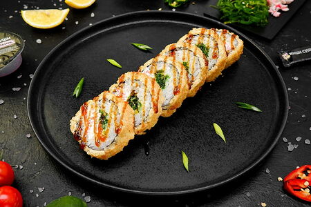 Горячий ролл с крабом