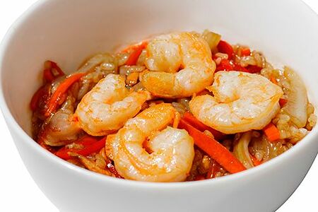 Тяхан с креветкой