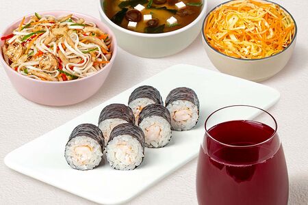 Бизнес Ланч Xl с морсом из черной смородины 0,5л