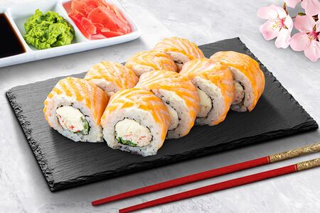 Запеченный ролл Филадельфия гриль