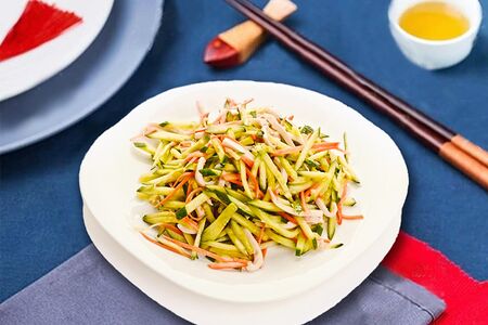 Салат из кальмара с огурцом №220