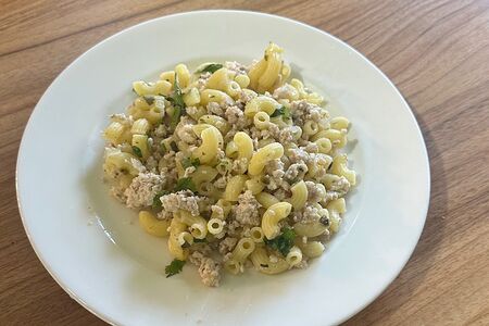 Макароны по-флотски с говяжьим мясом