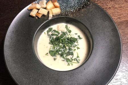 Сырный супчик с базиликом 