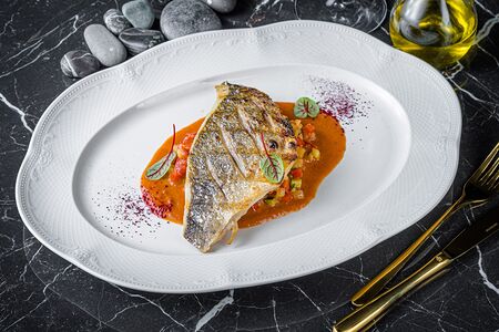 Филе дорадо с рататуем