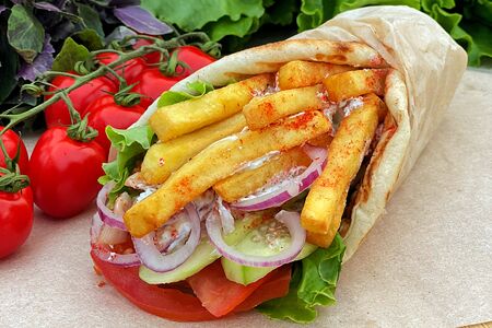 Гирос с креветками