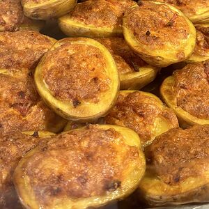 Картофельные карманчики с ветчиной и сыром 