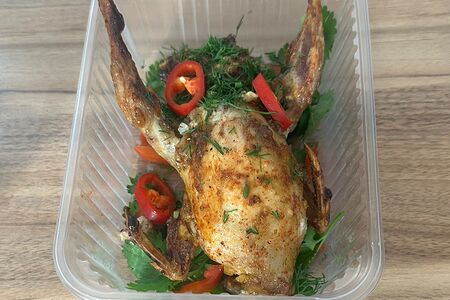 Перепёлка, фаршированная гречкой и беконом