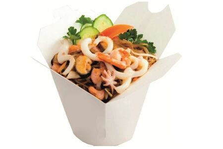 Вок морепродукты в соусе терияки