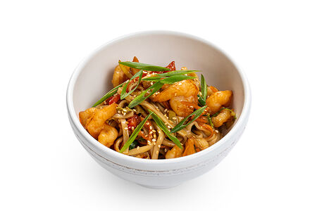 Удон с креветками