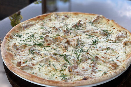 Пицца с лисичками